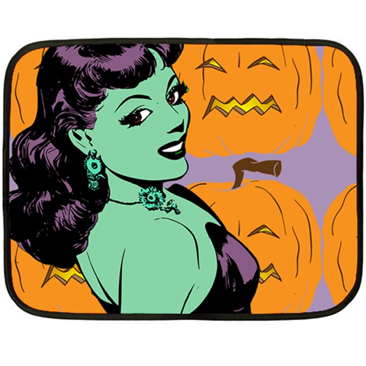 Zombie Retro Girl Fleece Blanket (Mini)