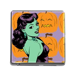 Zombie Retro Girl Memory Card Reader (square 5 Slot) by snowwhitegirl