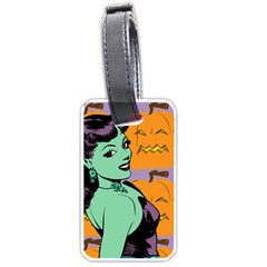 Zombie Retro Girl Luggage Tags (one Side)  by snowwhitegirl