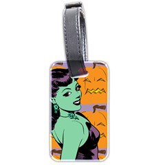 Zombie Retro Girl Luggage Tags (two Sides) by snowwhitegirl