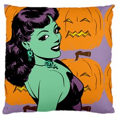 Zombie Retro Girl Large Cushion Case (two Sides)