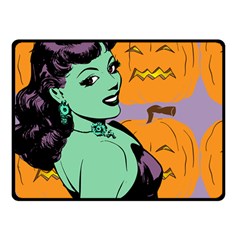 Zombie Retro Girl Double Sided Fleece Blanket (small)  by snowwhitegirl