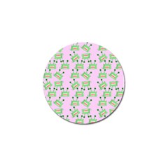 Green Alien Monster Pattern Pink Golf Ball Marker (4 Pack) by snowwhitegirl