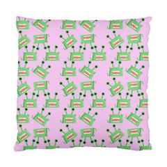 Green Alien Monster Pattern Pink Standard Cushion Case (two Sides) by snowwhitegirl