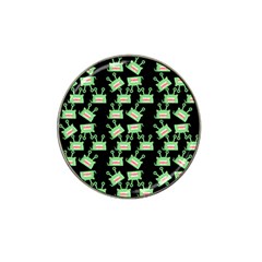 Green Alien Monster Pattern Black Hat Clip Ball Marker (10 Pack) by snowwhitegirl