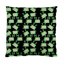 Green Alien Monster Pattern Black Standard Cushion Case (two Sides) by snowwhitegirl