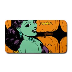 Zombie Retro Girl Black Medium Bar Mats by snowwhitegirl