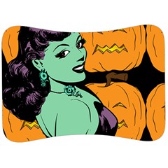 Zombie Retro Girl Black Velour Seat Head Rest Cushion