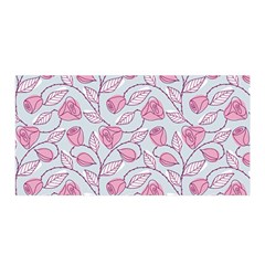 Pink Roses Pattern Satin Wrap by JadehawksAnD