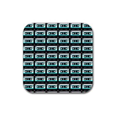 Aqua Cassette Rubber Coaster (square)  by snowwhitegirl