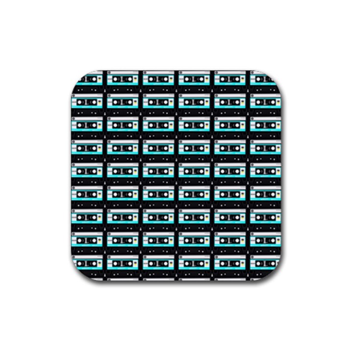 Aqua Cassette Rubber Coaster (Square) 