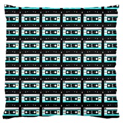 Aqua Cassette Large Cushion Case (one Side) by snowwhitegirl