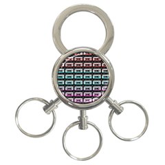 Three Color Ombre Cassette 3-ring Key Chains by snowwhitegirl