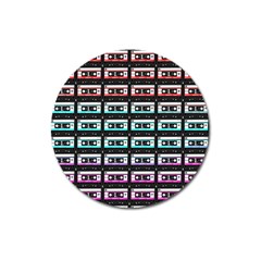 Three Color Ombre Cassette Magnet 3  (round) by snowwhitegirl