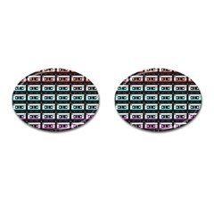 Three Color Ombre Cassette Cufflinks (oval) by snowwhitegirl