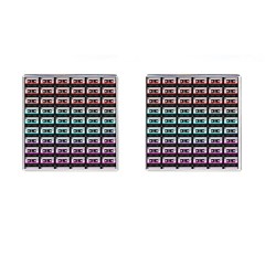 Three Color Ombre Cassette Cufflinks (square) by snowwhitegirl