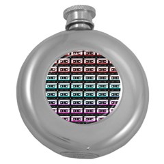 Three Color Ombre Cassette Round Hip Flask (5 Oz) by snowwhitegirl