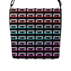 Three Color Ombre Cassette Flap Closure Messenger Bag (l) by snowwhitegirl