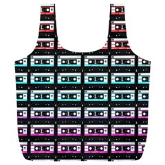 Three Color Ombre Cassette Full Print Recycle Bag (xl) by snowwhitegirl