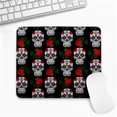 Skull Pattern Black Large Mousepads by snowwhitegirl