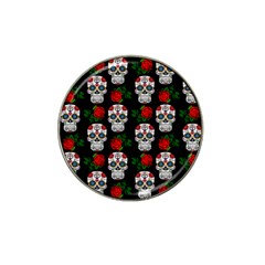 Skull Pattern Black Hat Clip Ball Marker (4 Pack) by snowwhitegirl