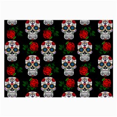 Skull Pattern Black Large Glasses Cloth by snowwhitegirl