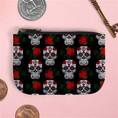 Skull Pattern Black Mini Coin Purse by snowwhitegirl