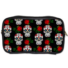 Skull Pattern Black Toiletries Bag (two Sides) by snowwhitegirl