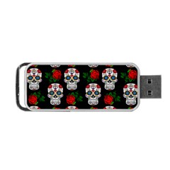 Skull Pattern Black Portable Usb Flash (one Side) by snowwhitegirl