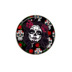 Mexican Skull Lady Hat Clip Ball Marker by snowwhitegirl