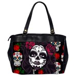 Mexican Skull Lady Oversize Office Handbag (2 Sides) Back