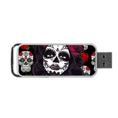 Mexican Skull Lady Portable Usb Flash (two Sides) by snowwhitegirl