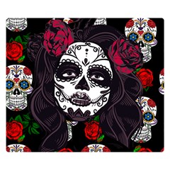 Mexican Skull Lady Double Sided Flano Blanket (small)  by snowwhitegirl