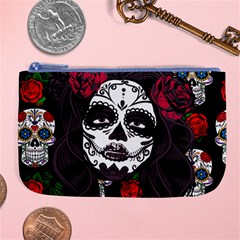 Mexican Skull Lady Large Coin Purse by snowwhitegirl