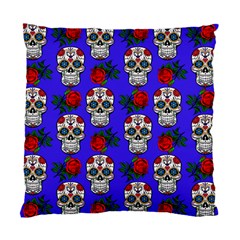 Skull Pattern Blue Standard Cushion Case (One Side)