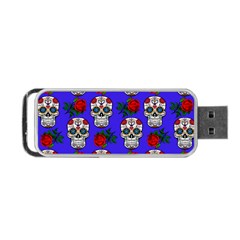 Skull Pattern Blue Portable USB Flash (Two Sides)