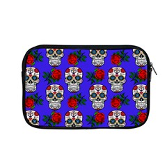 Skull Pattern Blue Apple MacBook Pro 13  Zipper Case