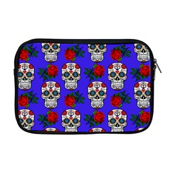 Skull Pattern Blue Apple MacBook Pro 17  Zipper Case