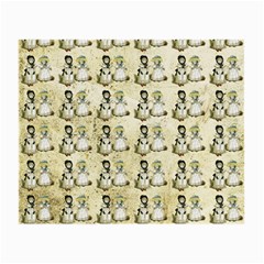 Little Victorian Girls Pattern Small Glasses Cloth (2-side) by snowwhitegirl