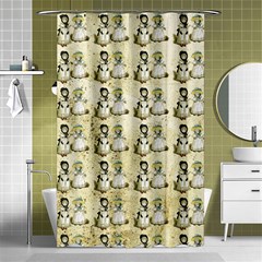 Little Victorian Girls Pattern Shower Curtain 48  X 72  (small)  by snowwhitegirl