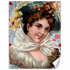 Victorian Lady Blue Floral Canvas 12  X 16  by snowwhitegirl