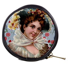 Victorian Lady Blue Floral Mini Makeup Bag by snowwhitegirl