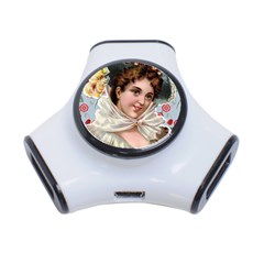 Victorian Lady Blue Floral 3-port Usb Hub by snowwhitegirl