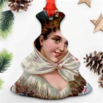 Victorian Lady Blue Floral Ornament (Christmas Tree)  Front