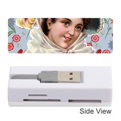 Victorian Lady Blue Floral Memory Card Reader (stick) by snowwhitegirl