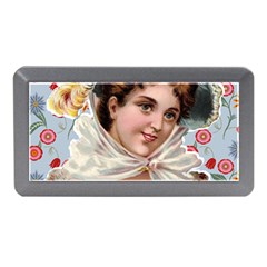 Victorian Lady Blue Floral Memory Card Reader (mini) by snowwhitegirl