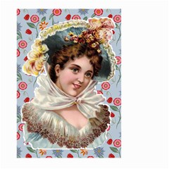 Victorian Lady Blue Floral Large Garden Flag (two Sides) by snowwhitegirl