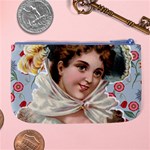 Victorian Lady Blue Floral Large Coin Purse Back