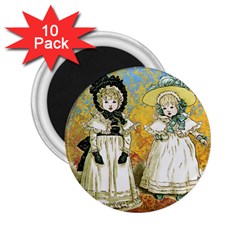 Little Victorian Girls 2 25  Magnets (10 Pack)  by snowwhitegirl