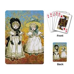 Little Victorian Girls Playing Cards Single Design